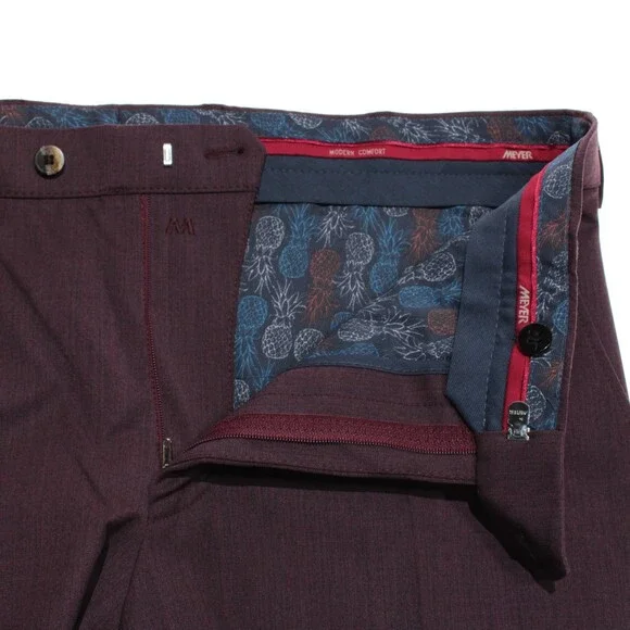 Meyer NWT Dress Pants Size 102 (US 36) Bonn in Purple Polyester & Wool